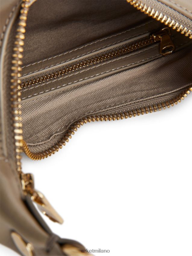 borse esso ARKET unisex borsa in pelle mezzaluna beige 6F0F6L758