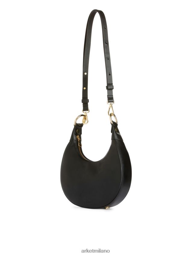 borse esso ARKET unisex borsa in pelle mezzaluna nero 6F0F6L759