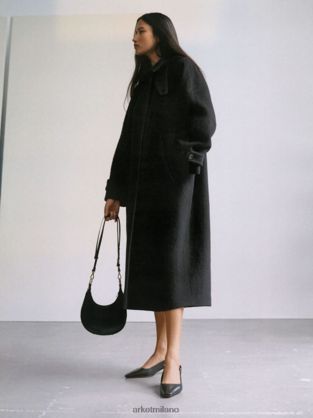 borse esso ARKET unisex borsa in pelle mezzaluna nero 6F0F6L759