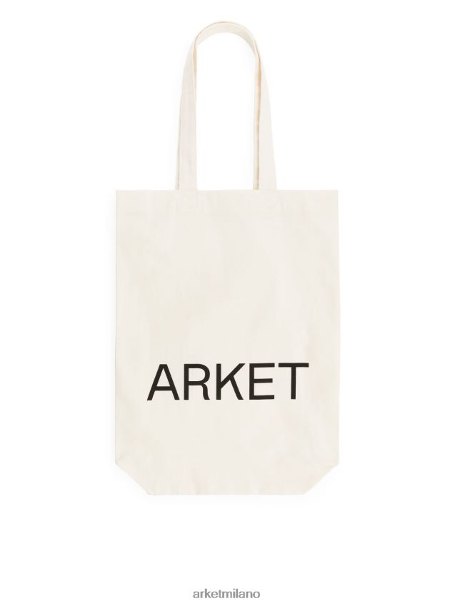 borse esso ARKET unisex borsa in tela bianco 6F0F6L755