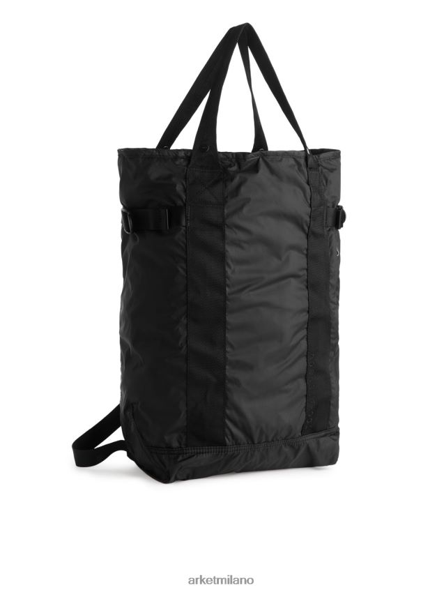 borse esso ARKET unisex zaino ripiegabile a 2 vie nero 6F0F6L1289