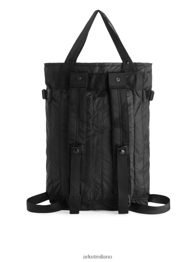 borse esso ARKET unisex zaino ripiegabile a 2 vie nero 6F0F6L1289