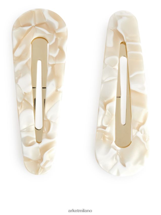 Accessori esso ARKET donne set di fermagli per capelli da 2 perla bianca 6F0F6L853