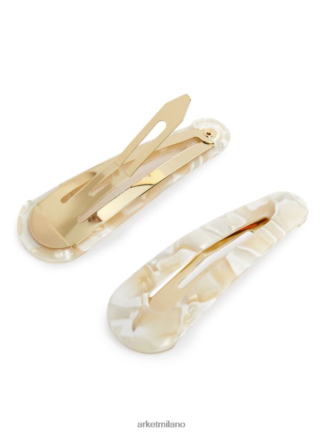 Accessori esso ARKET donne set di fermagli per capelli da 2 perla bianca 6F0F6L853