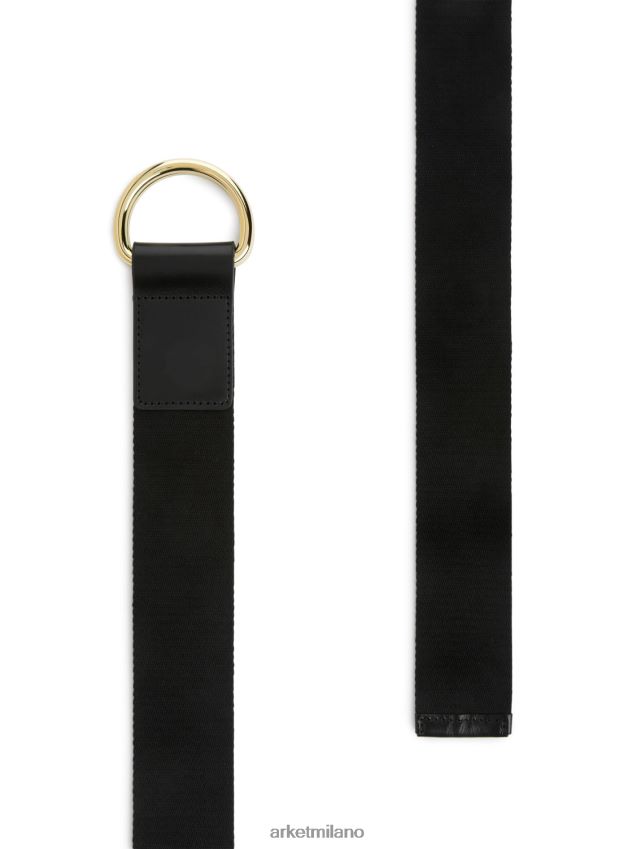 Accessori esso ARKET donne cintura a doppio anello oro nero 6F0F6L831