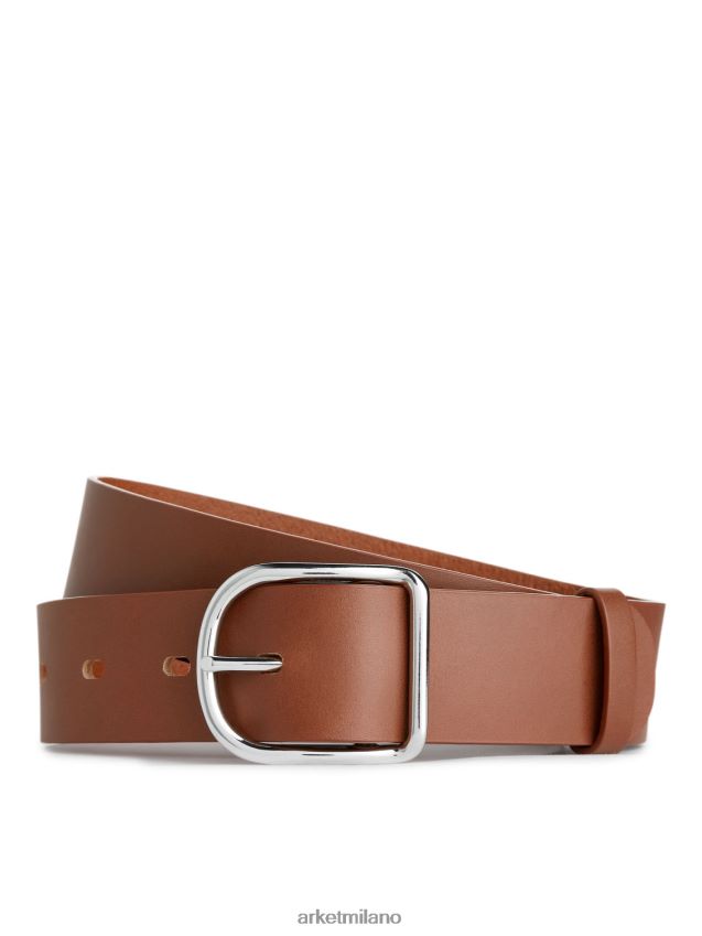 Accessori esso ARKET donne cintura di pelle marrone 6F0F6L828