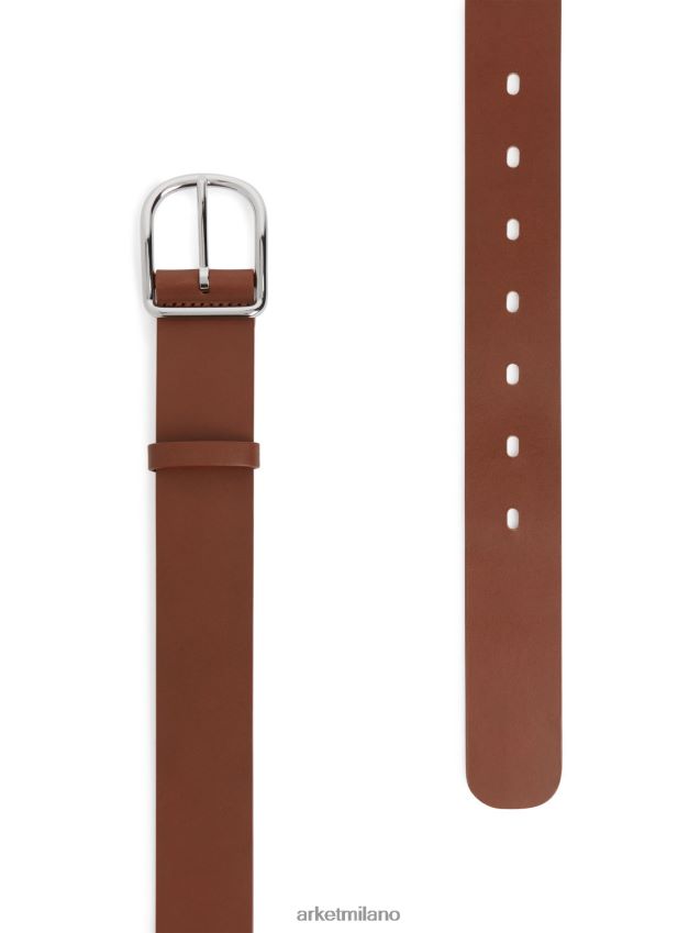 Accessori esso ARKET donne cintura di pelle marrone 6F0F6L828