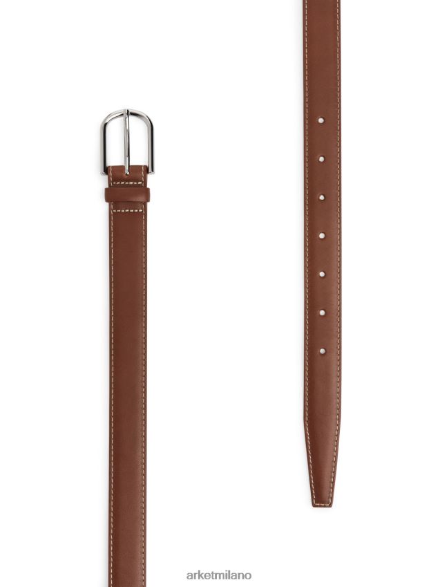 Accessori esso ARKET donne cintura di pelle marrone 6F0F6L833