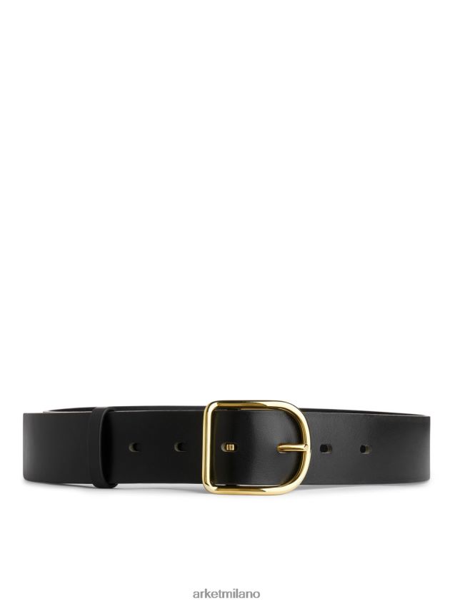 Accessori esso ARKET donne cintura di pelle nero 6F0F6L829