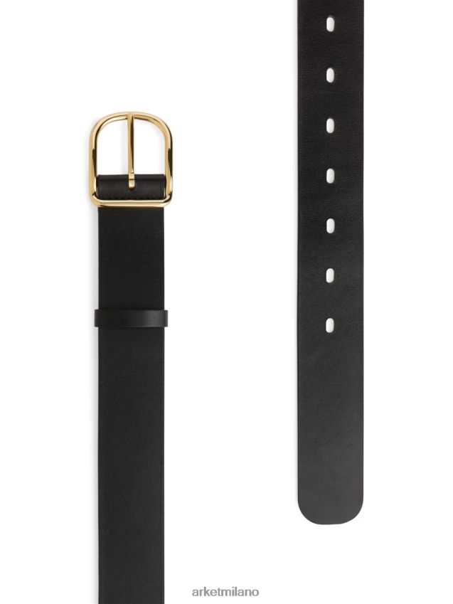 Accessori esso ARKET donne cintura di pelle nero 6F0F6L829