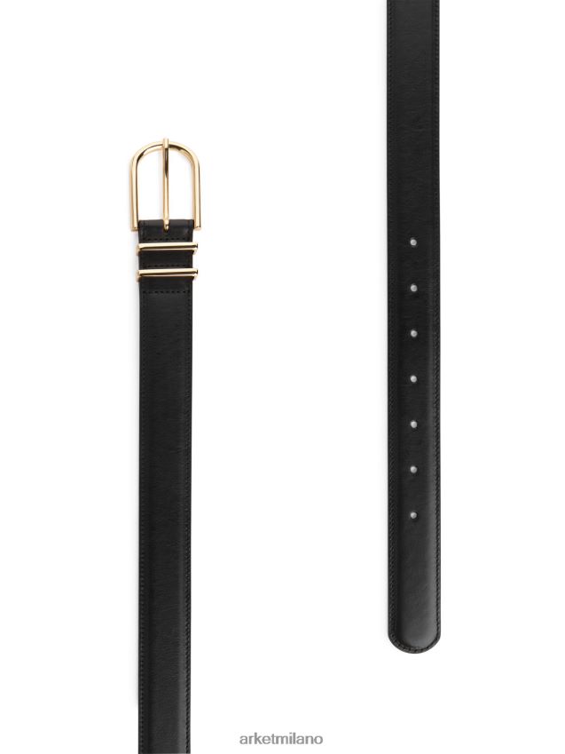 Accessori esso ARKET donne cintura di pelle nero 6F0F6L839
