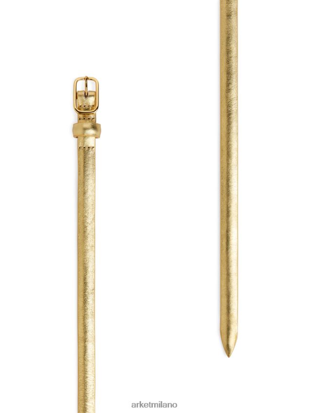 Accessori esso ARKET donne cintura sottile in pelle d'oro 6F0F6L827