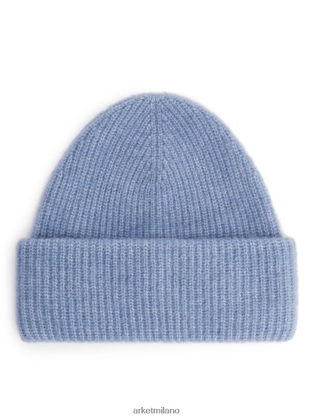 Accessori esso ARKET donne berretto in alpaca merino doppia piega azzurro 6F0F6L906