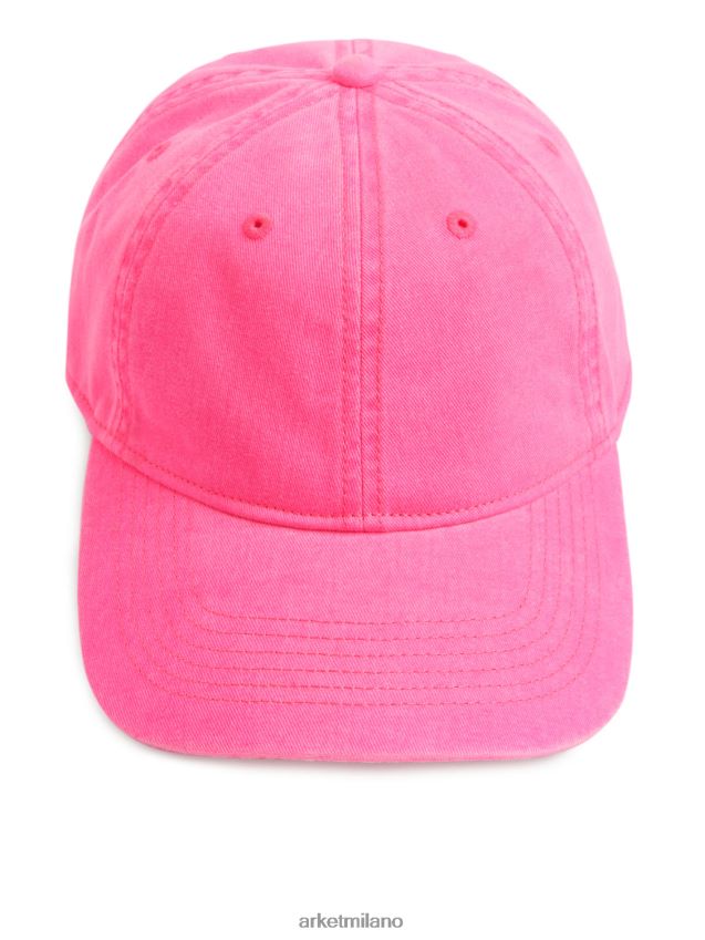 Accessori esso ARKET donne berretto in twill di cotone lavato rosa brillante 6F0F6L821