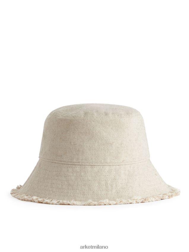 Accessori esso ARKET donne cappello da pescatore in misto lino beige 6F0F6L635