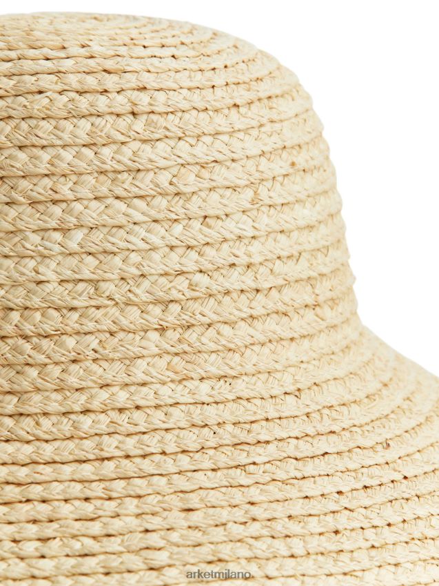 Accessori esso ARKET donne cappello di paglia a tesa larga beige 6F0F6L647