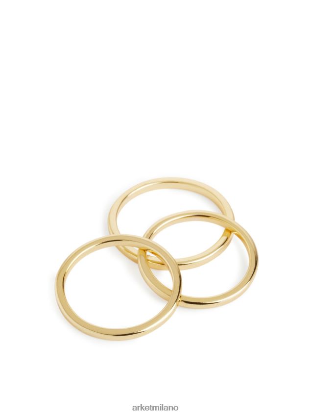 Accessori esso ARKET donne anelli in argento sterling placcato oro set di 3 oro 6F0F6L783