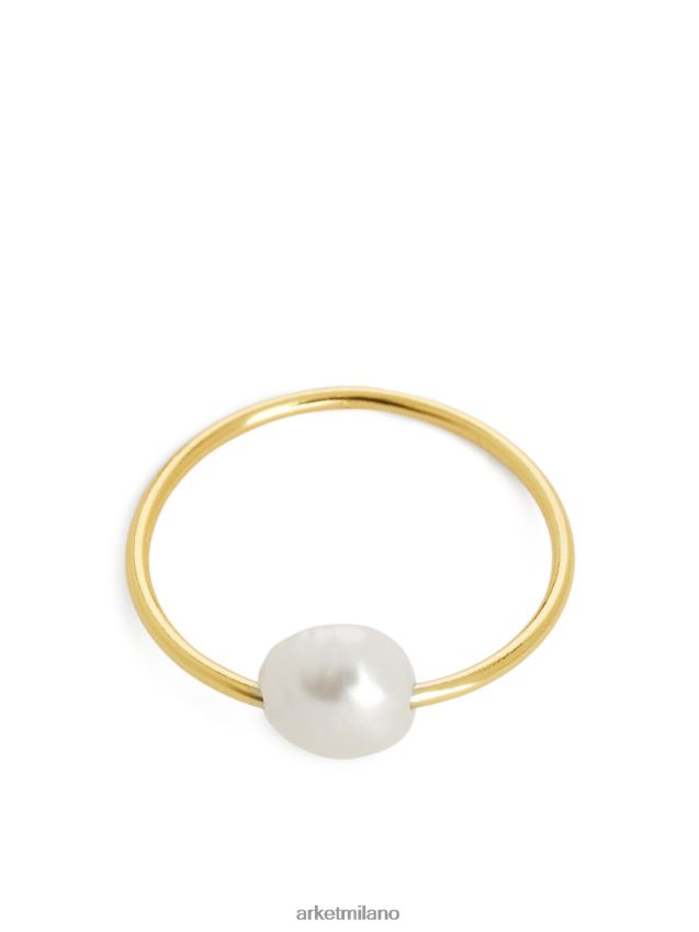 Accessori esso ARKET donne anello da mignolo placcato oro oro/bianco 6F0F6L789
