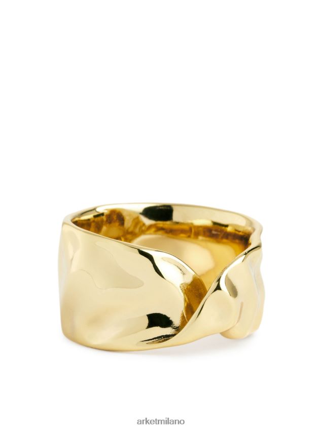 Accessori esso ARKET donne anello twist placcato oro oro 6F0F6L794