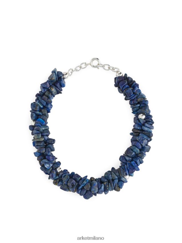 Accessori esso ARKET donne braccialetto di pietre preziose blu/argento 6F0F6L775