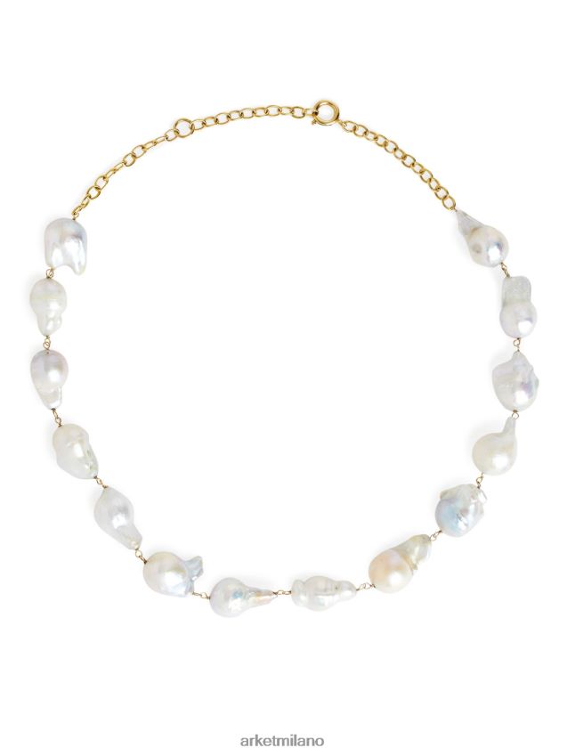 Accessori esso ARKET donne collana di perle d'acqua dolce oro/bianco 6F0F6L778