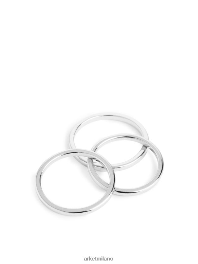 Accessori esso ARKET donne set di anelli in argento sterling da 3 argento 6F0F6L793