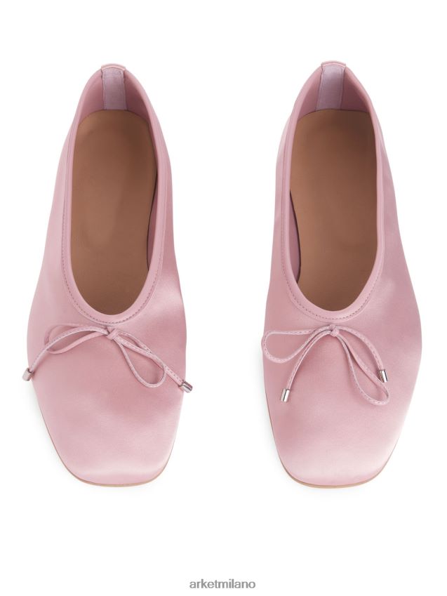 calzature esso ARKET donne ballerine di raso rosa 6F0F6L718