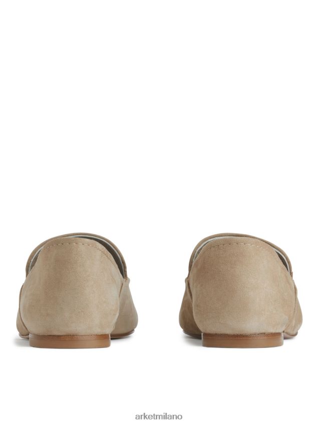 calzature esso ARKET donne mocassini in pelle scamosciata beige 6F0F6L688