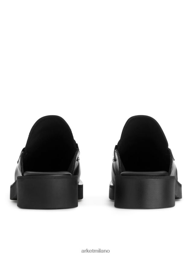 calzature esso ARKET donne mocassini slip-on in pelle nero 6F0F6L685
