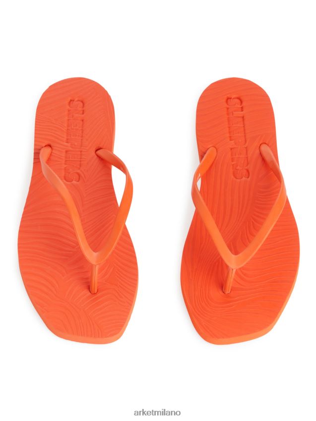 calzature esso ARKET donne infradito affusolate traversine arancia 6F0F6L710