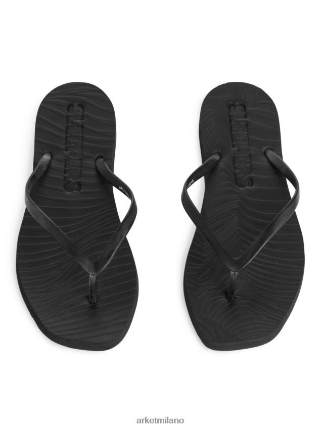 calzature esso ARKET donne infradito affusolate traversine nero 6F0F6L709