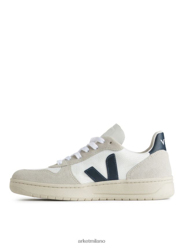 calzature esso ARKET donne scarpe da ginnastica veja v-10 bianco blu 6F0F6L676
