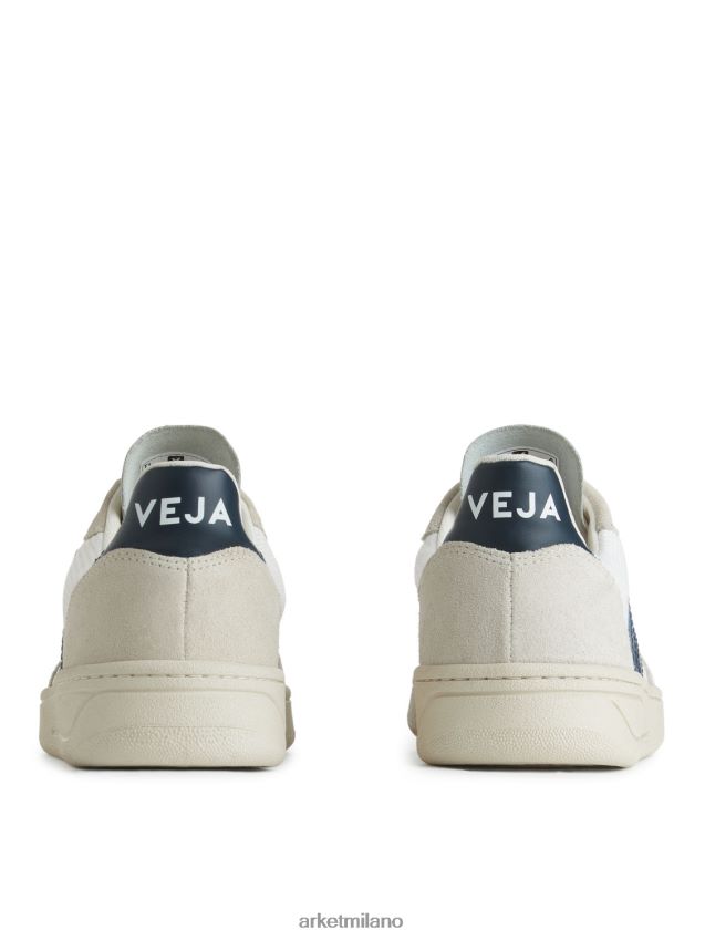 calzature esso ARKET donne scarpe da ginnastica veja v-10 bianco blu 6F0F6L676