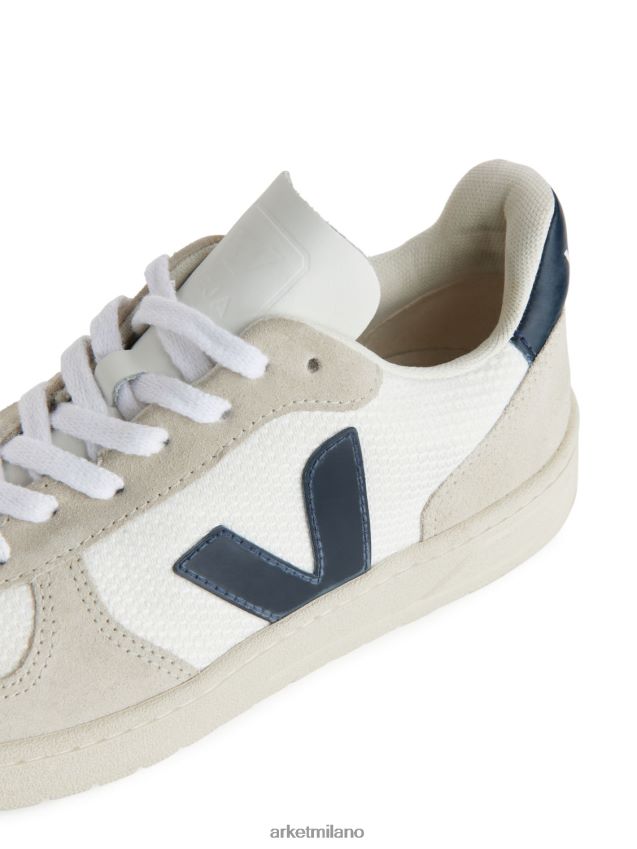 calzature esso ARKET donne scarpe da ginnastica veja v-10 bianco blu 6F0F6L676