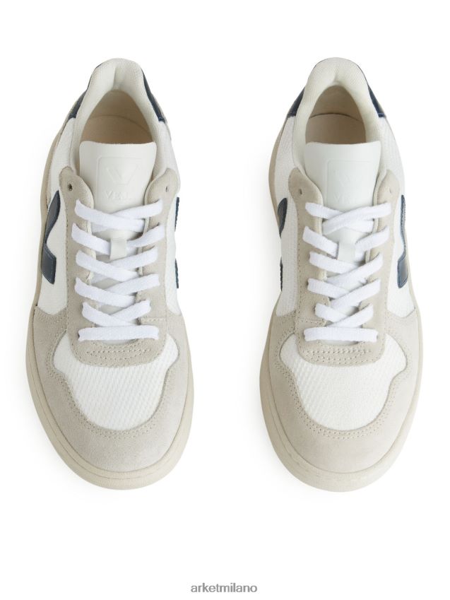 calzature esso ARKET donne scarpe da ginnastica veja v-10 bianco blu 6F0F6L679