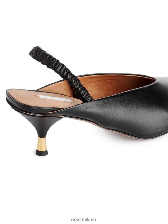 calzature esso ARKET donne décolleté in pelle con cinturino alla schiena nero 6F0F6L698