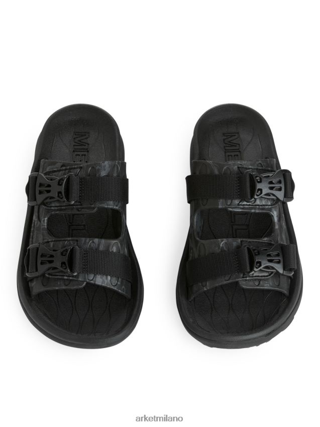 calzature esso ARKET donne Sandali Merrell Hut ultra avvolgenti nero 6F0F6L665
