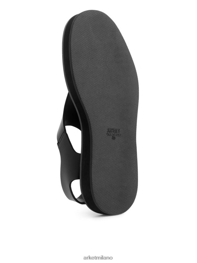 calzature esso ARKET donne sandali in pelle spessa nero 6F0F6L705
