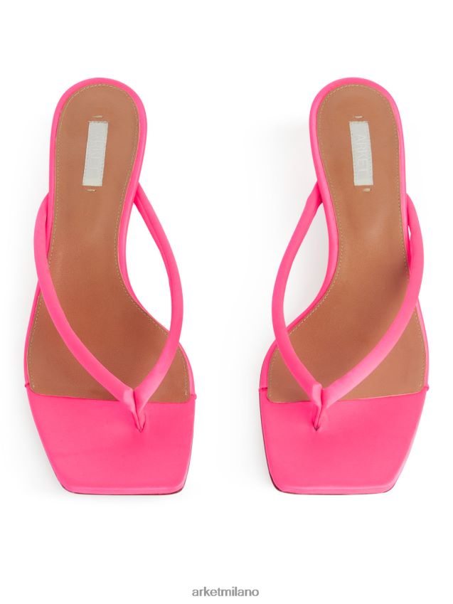 calzature esso ARKET donne sandali slip-on in raso rosa 6F0F6L703