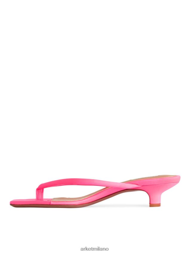 calzature esso ARKET donne sandali slip-on in raso rosa 6F0F6L703