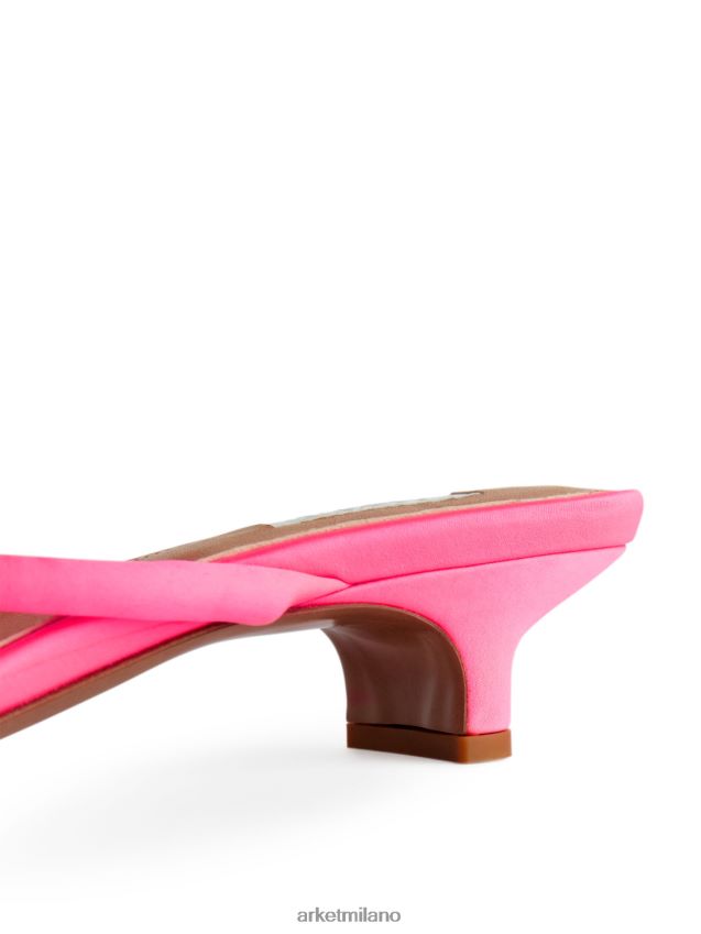 calzature esso ARKET donne sandali slip-on in raso rosa 6F0F6L703