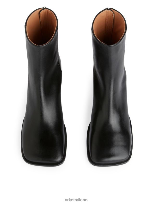 calzature esso ARKET donne stivaletti in pelle nero 6F0F6L700