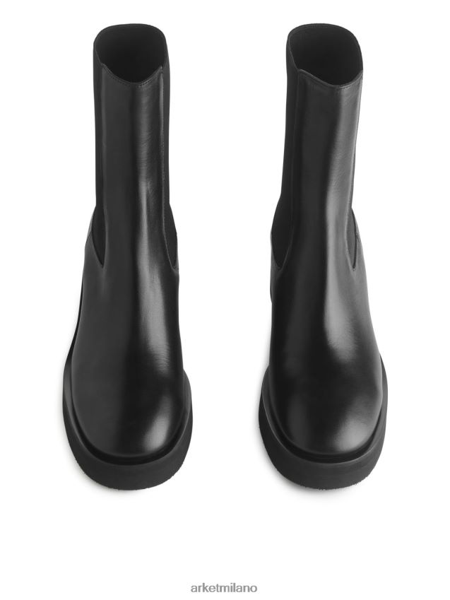 calzature esso ARKET donne stivali Chelsea con tacco nero 6F0F6L737