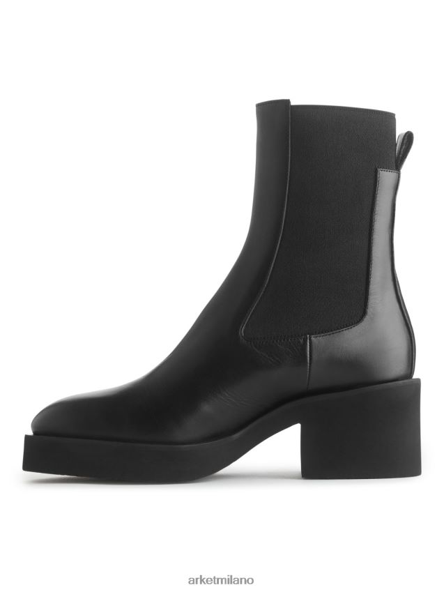 calzature esso ARKET donne stivali Chelsea con tacco nero 6F0F6L737