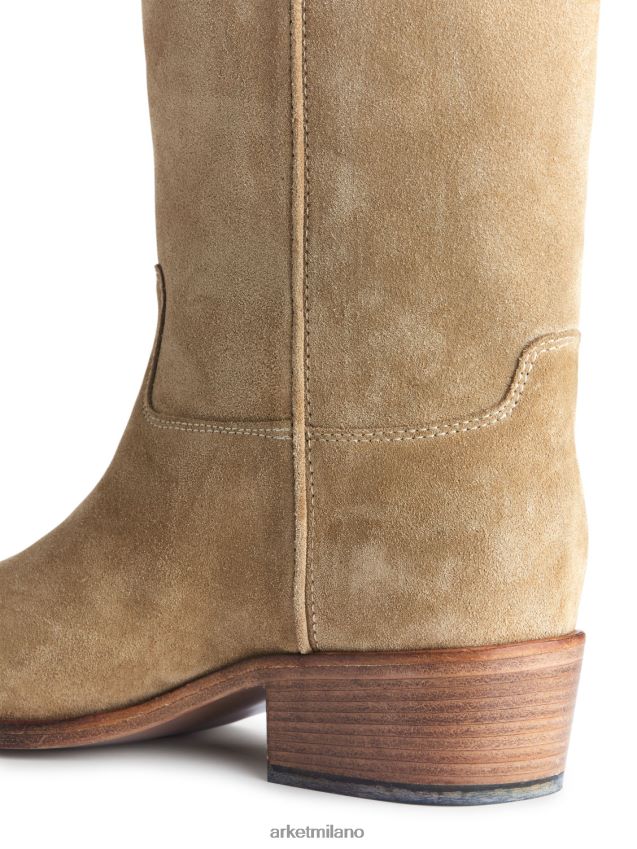 calzature esso ARKET donne stivali di pelle scamosciata beige 6F0F6L725