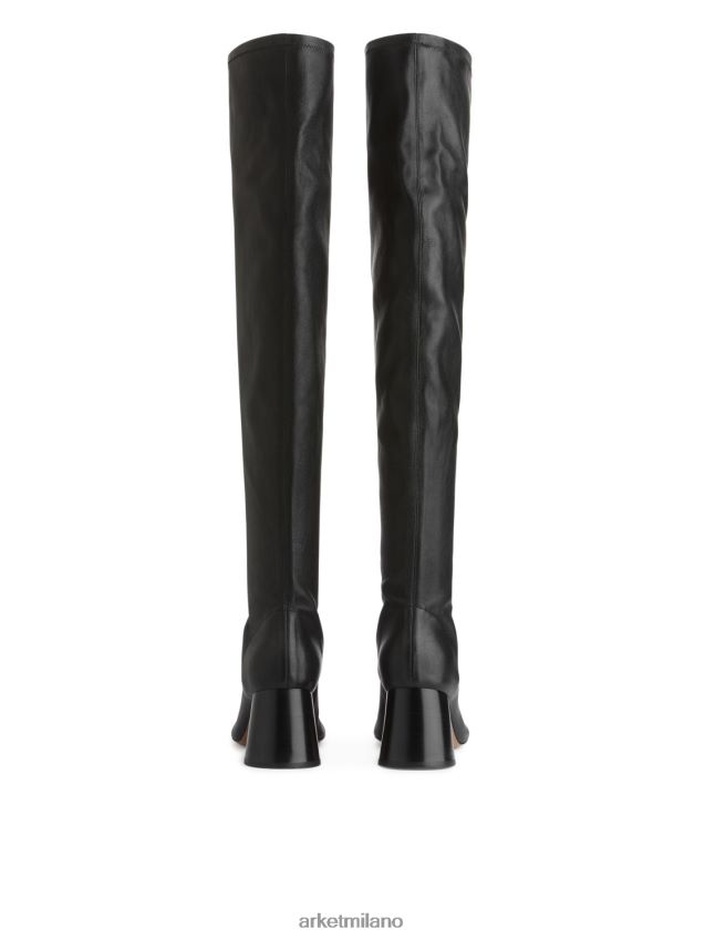 calzature esso ARKET donne stivali in pelle elasticizzata nero 6F0F6L701
