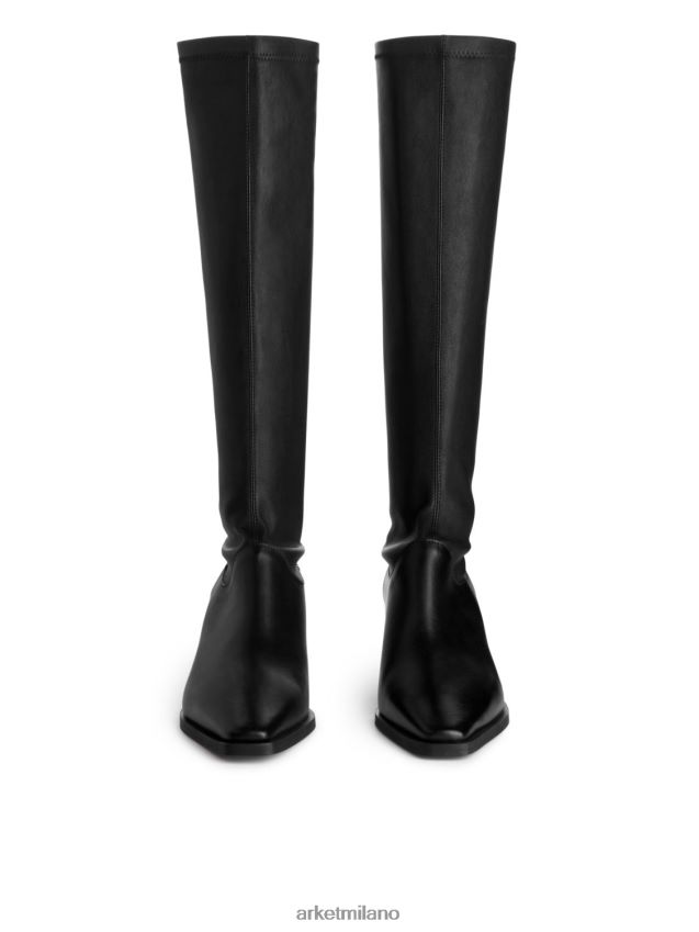 calzature esso ARKET donne stivali in pelle elasticizzata nero 6F0F6L731