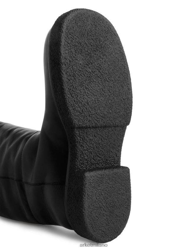 calzature esso ARKET donne stivali sopra il ginocchio in pelle nero 6F0F6L735
