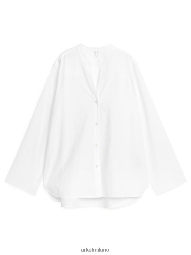 vestiario esso ARKET donne camicia in cotone lavato bianco 6F0F6L32