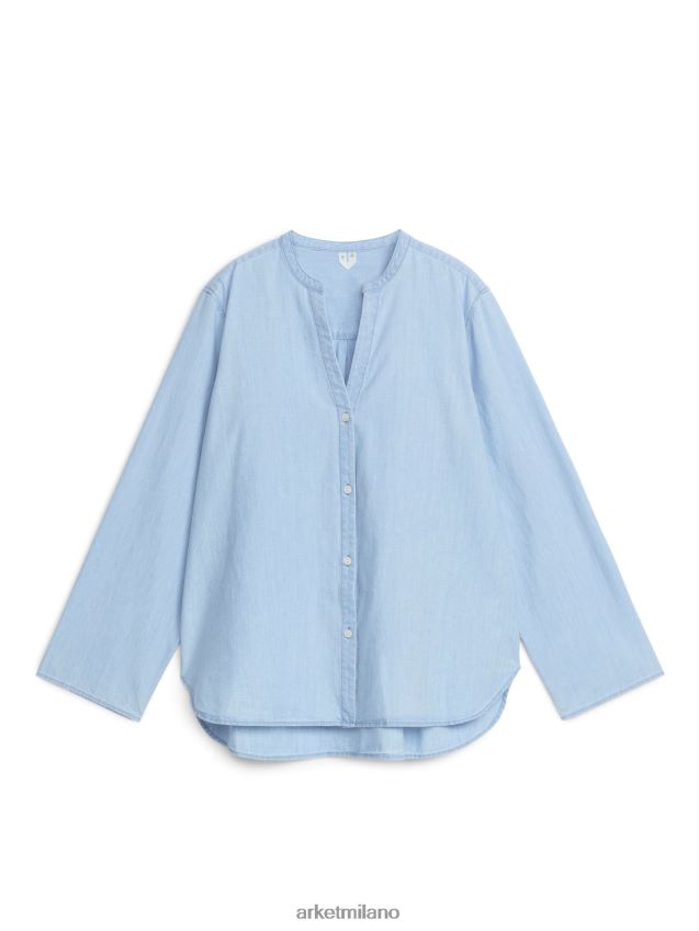 vestiario esso ARKET donne camicia in denim leggero azzurro 6F0F6L29
